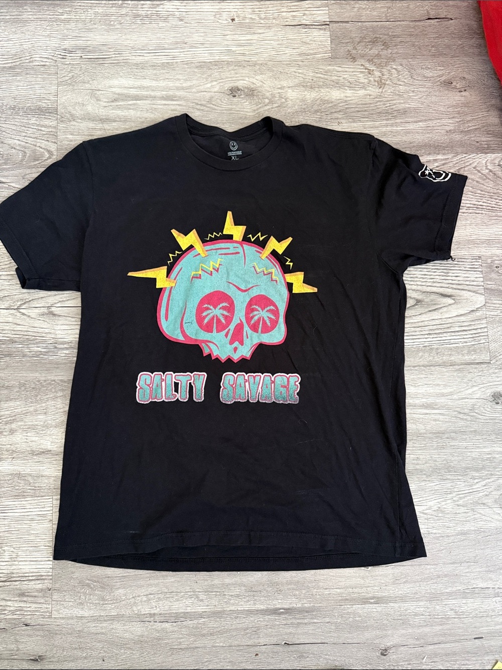 Salty Savage Black Short Sleeve Graphic Tee - Men's Casual Shirt